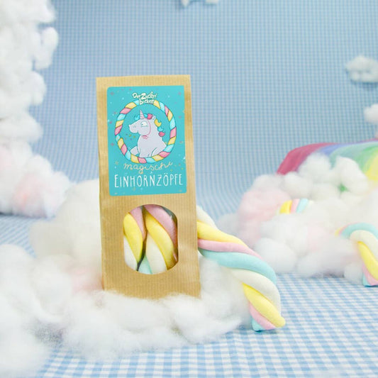 Grab bag mini unicorn braids colorful marshmallow spirals