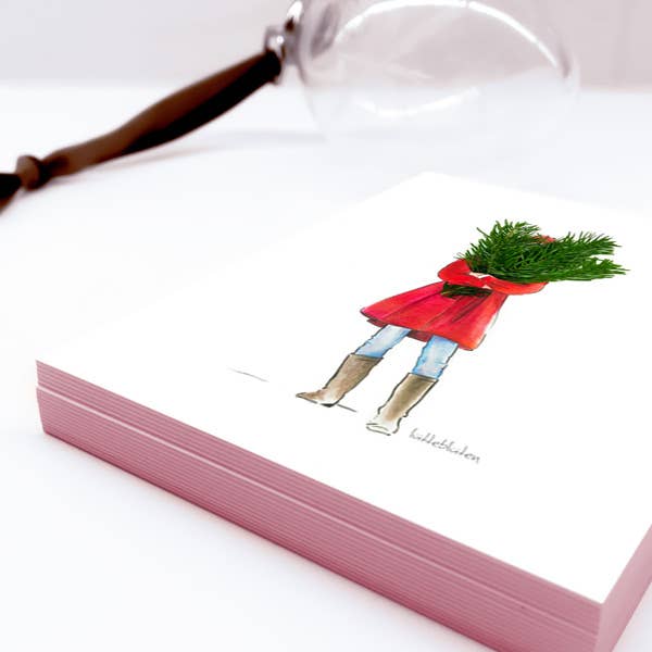 Christmas tree branch - Christmas card with envelope