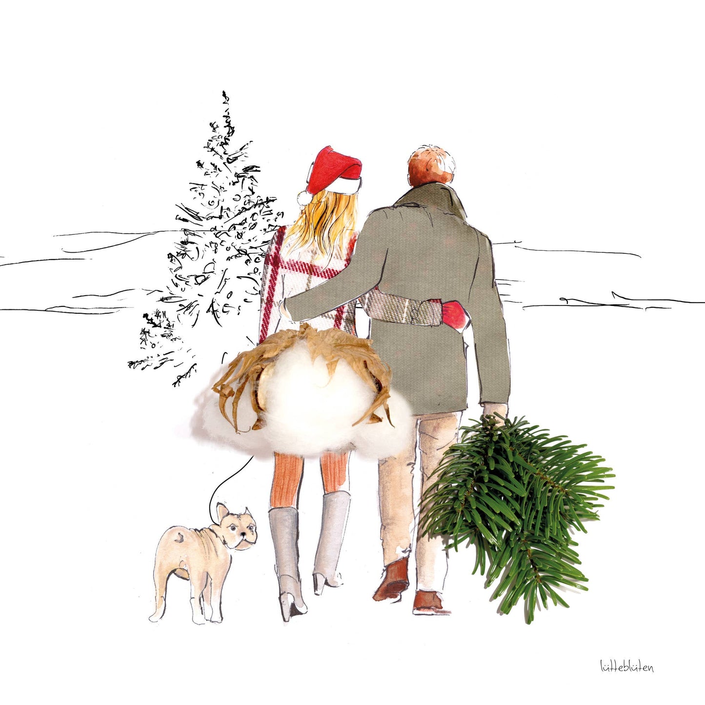 Cozy Christmas Time - Christmas card with envelope