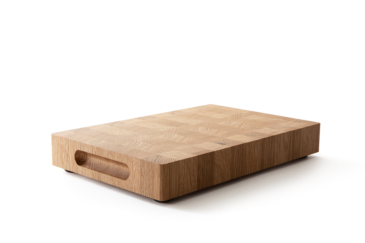 Hackbrett Brett 30 x 20 x 6 aus Eiche in Endkorn-Konstruktion
