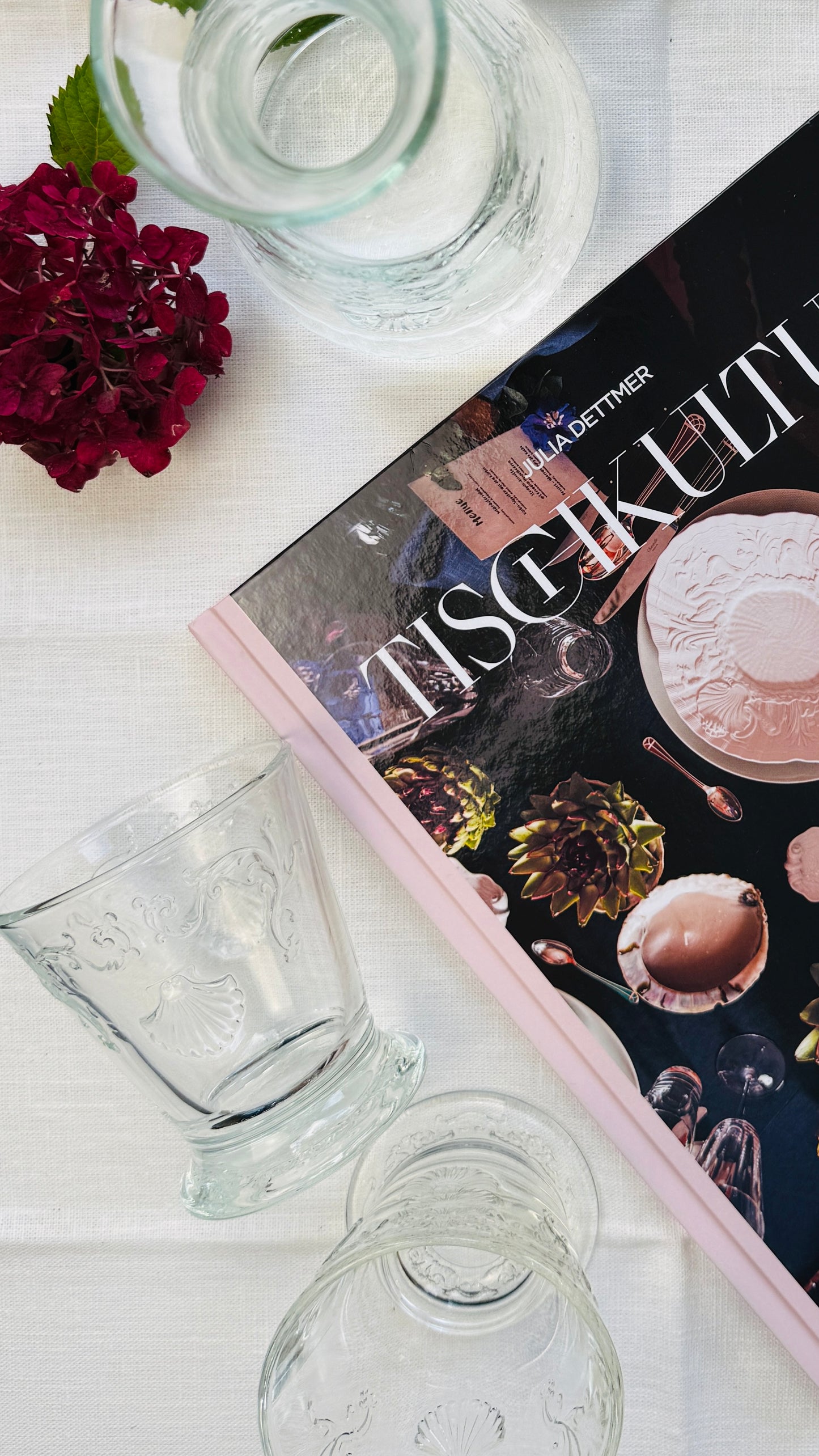 Geschenkset 6 Wassergläser mit Krug Versailles & Buch Tischkultur