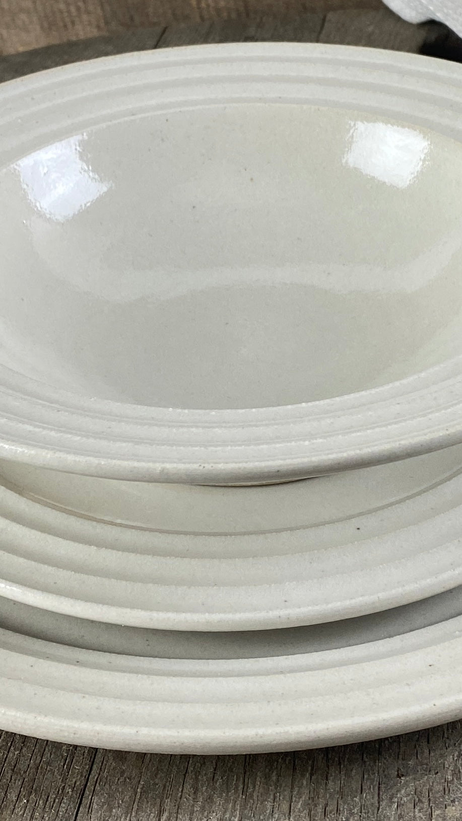 Handgetöpferte 3er Set-Tischserie Atelier Sonderedition