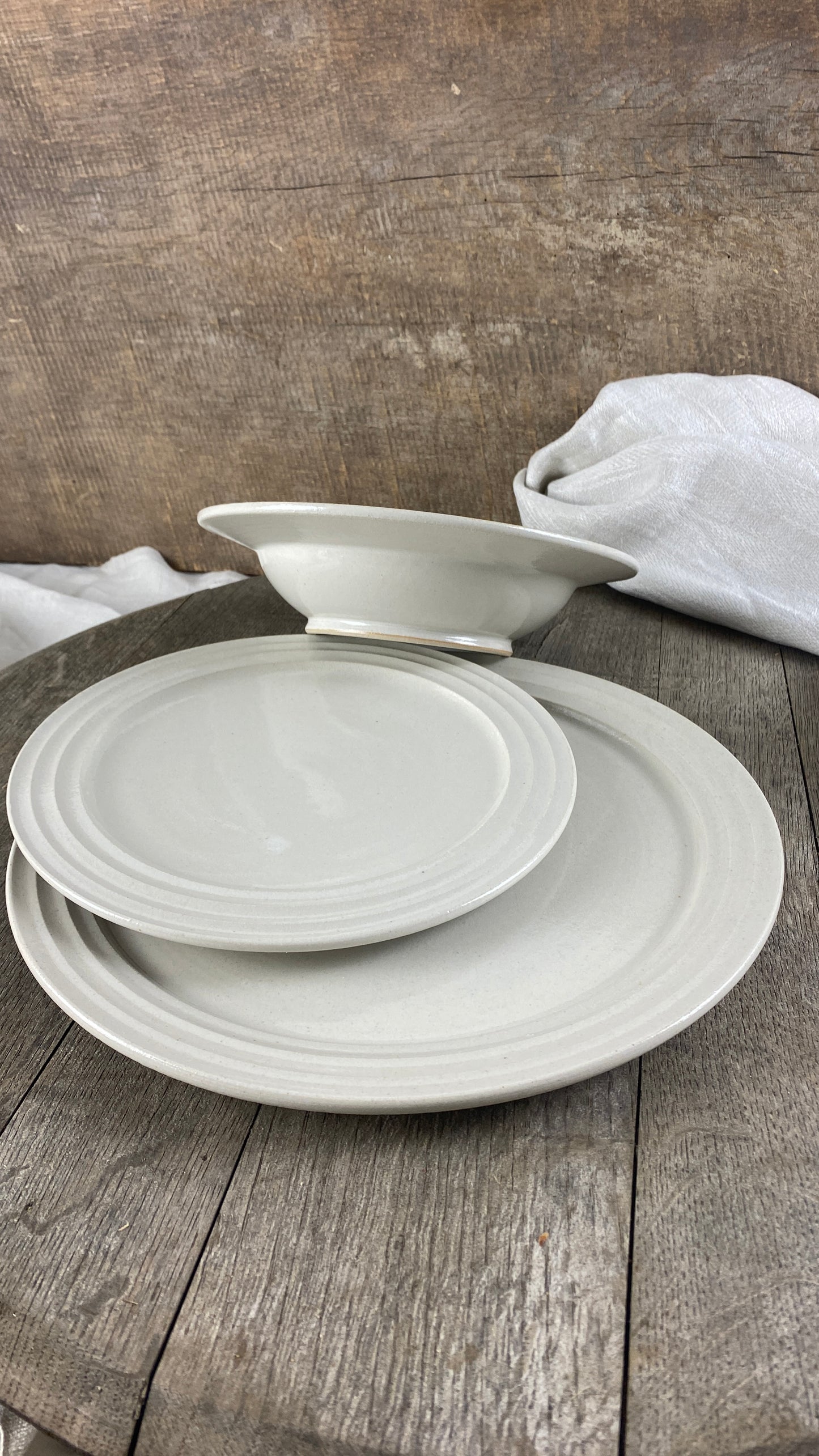 Handgetöpferte 3er Set-Tischserie Atelier Sonderedition