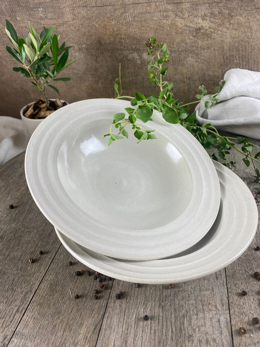 Deep plates set of 2 hand-made studio special edition