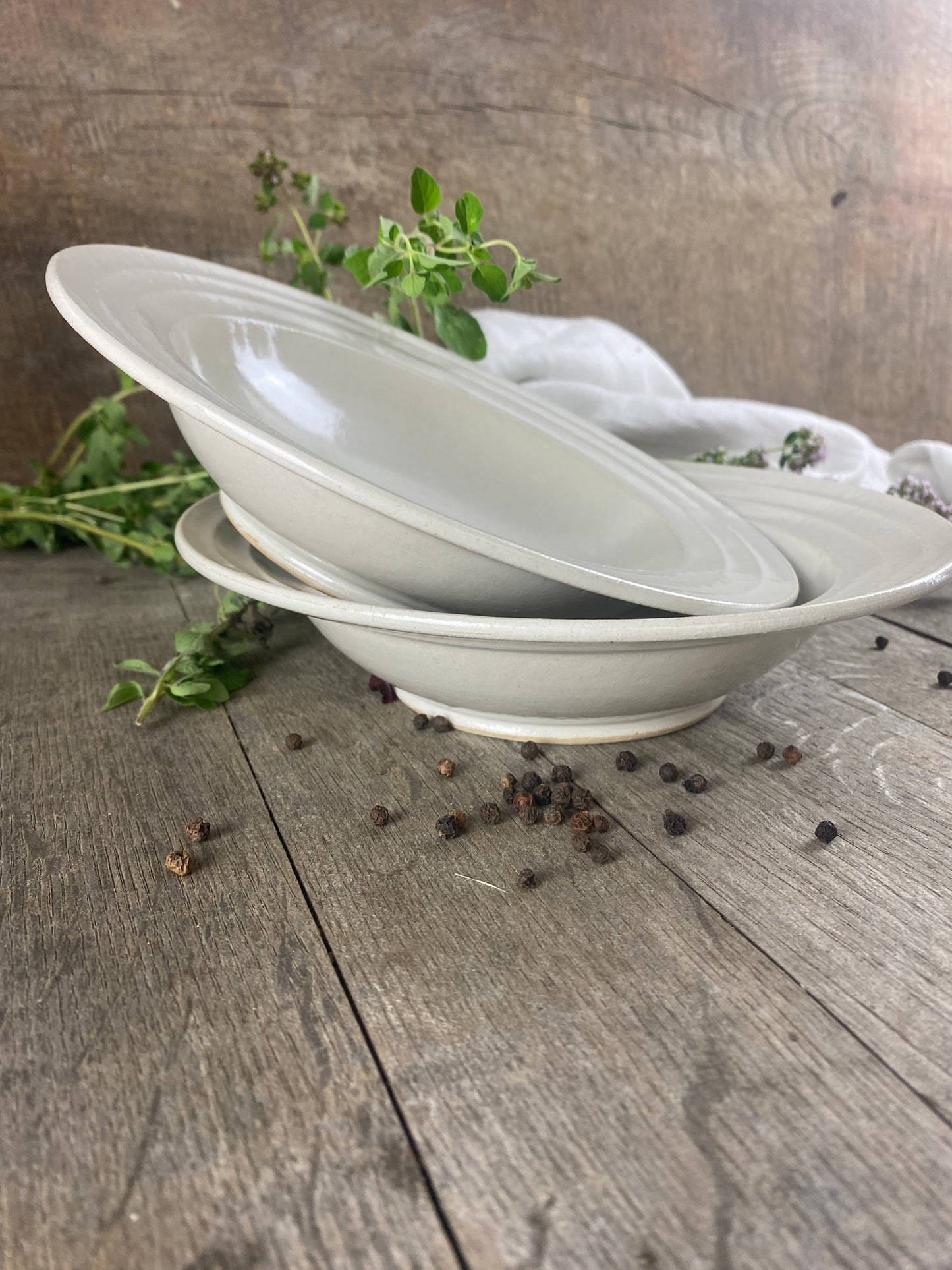 Deep plates set of 2 hand-made studio special edition