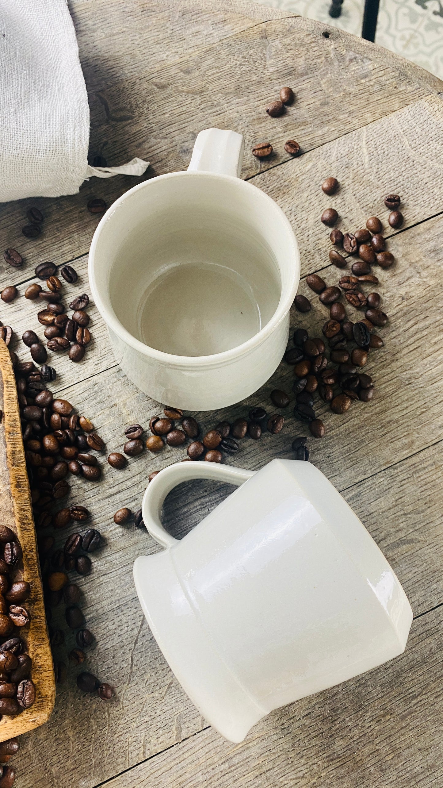 Tasse 2er Set handgetöpfert mit Henkel - Atelier Andrea