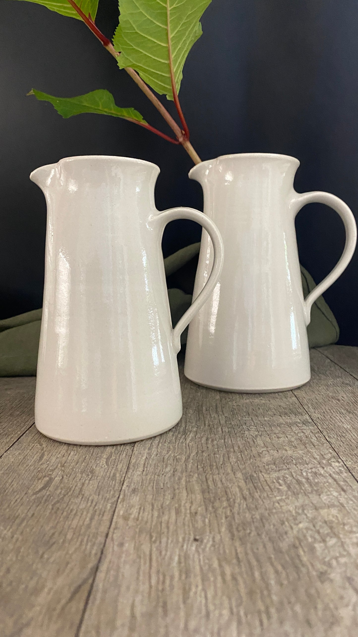 Krug 2er Set schmale (klein & groß) handgetöpfert