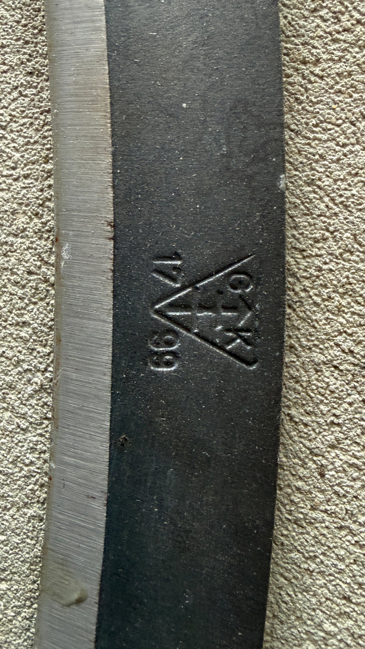 Krumpholz - Zugmesser / Wagnermesser Nr. 0842 mit gebogener 27 cm Schneide