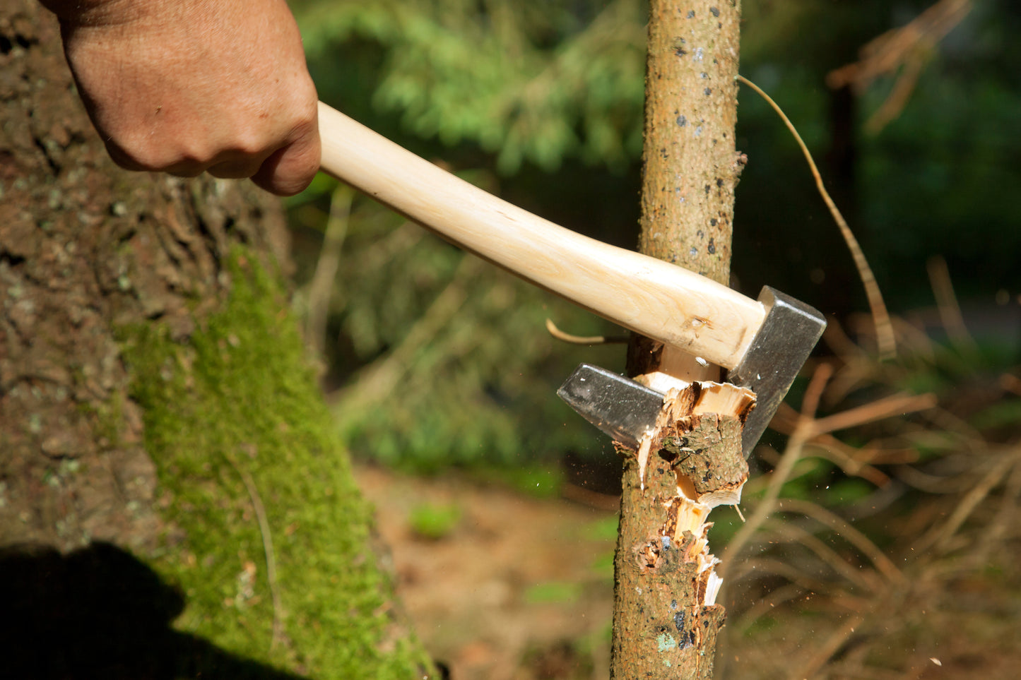 Krumpholz – Garden axe with and without leather blade guard and belt buckle