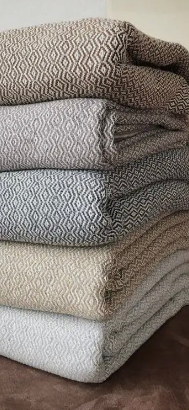 Throw blanket, wool blanket, blanket 100% cotton 220x260 cm