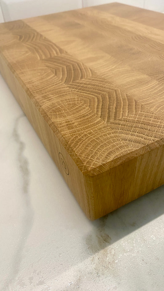 Chopping block, chopping board, natural oak