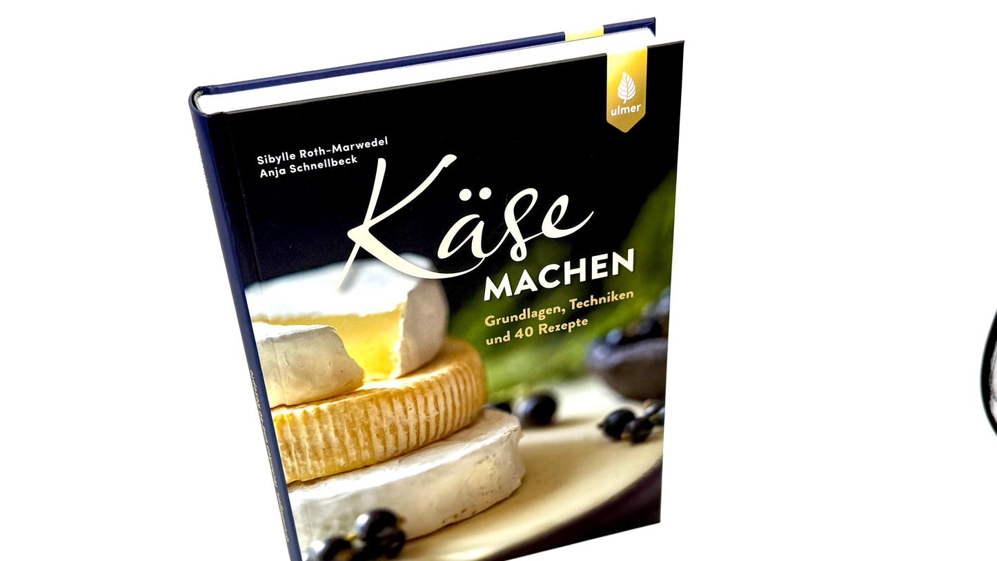 Geschenkset „Käse & Kulinarik“ – Buch „Käse machen“ & Geschenk-Box Hart-/Weichkäseset