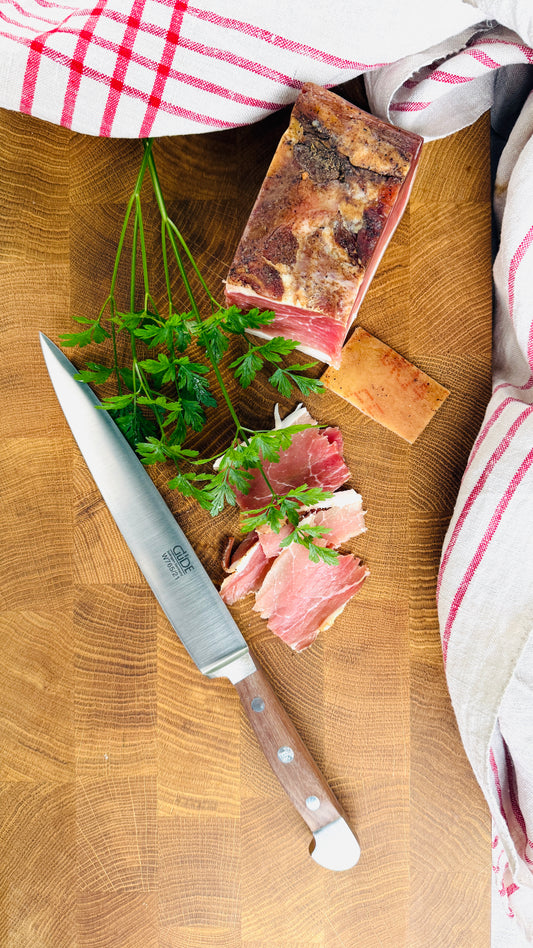 Gift set - smoked ham & Güde ham knife – Alpha Walnut