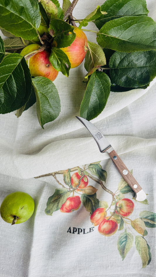 Geschenkset Apfel Leinentuch & Schälmesser