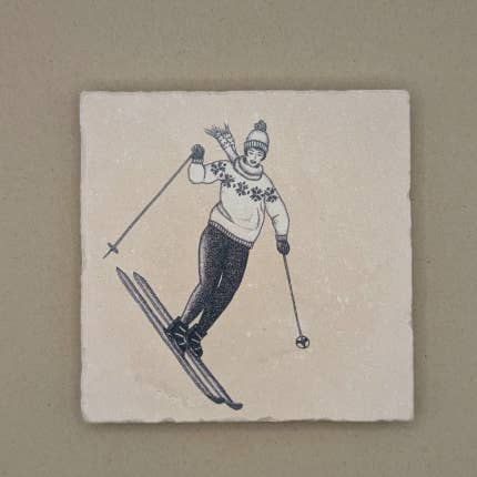 Fliese - Skifahrerin