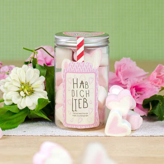 Sweet tin I love you Marshmallow hearts gift tin