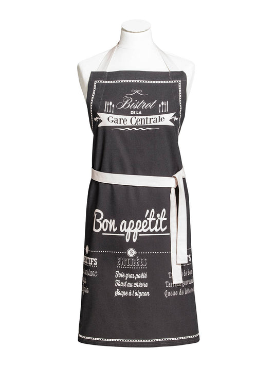 Printed cotton apron 76x85 - Enjoy your meal
