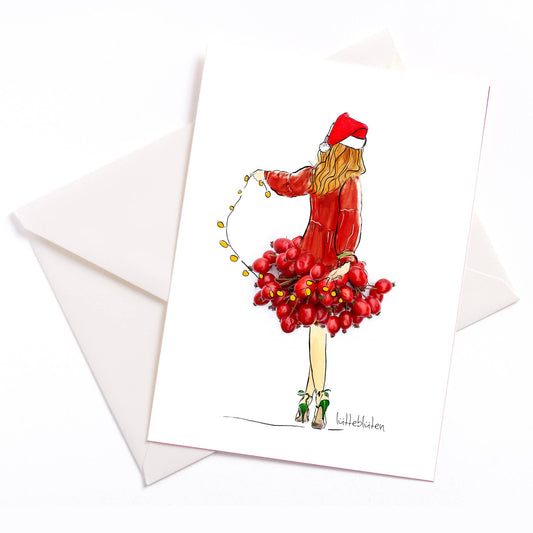 Christmas is in the air - Christmas card with envelope