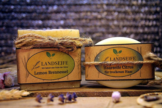 Citrus Organic Soap Set for Skin & Hair - Organic Lemon Nettle meets Lemon
