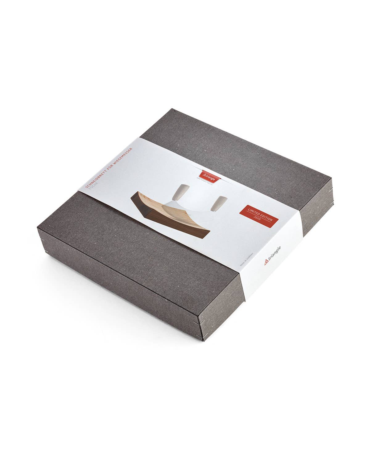 triangle Wiegemesserbrett aus massiver Kernesche 23 × 23 cm – Made in Solingen