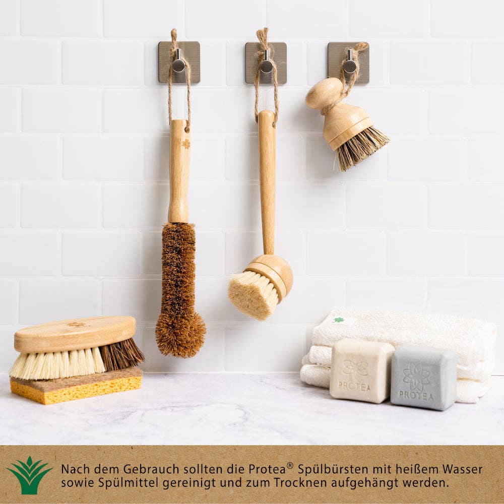 PROTEA 4er Set Spülbürsten aus Bambus und Naturfasern