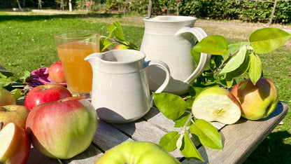 Jug set of 2 wide (small &amp; large) hand-made