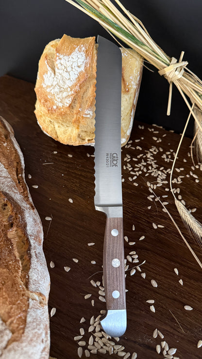 Güde bread knife Alpha walnut (blade length: approx. 21 cm) 