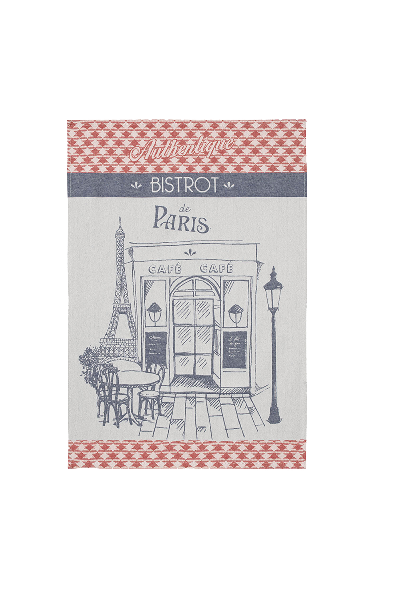 Authentisches Bistro - Jacquard-Geschirrtuch 50x75 aus Baumwolle