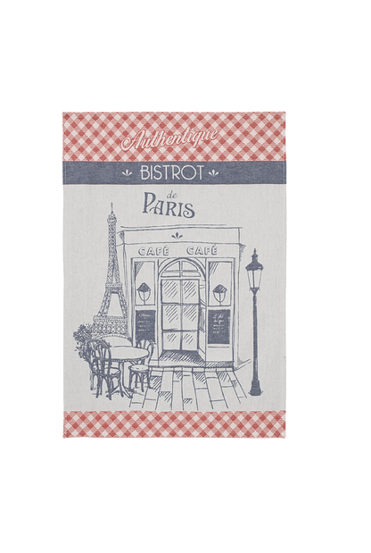 Authentisches Bistro - Jacquard-Geschirrtuch 50x75 aus Baumwolle