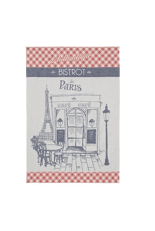 Geschenkset „Bistro, Bistro!“ - Französisches Kochbuch & Coucke Geschirrtuch