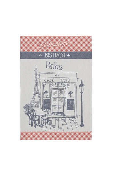Geschenkset „Bistro, Bistro!“ - Französisches Kochbuch & Coucke Geschirrtuch