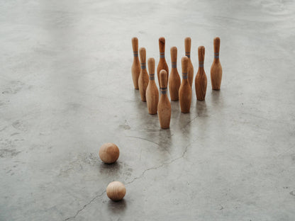 Bowlingset aus 100% FSC-zertifiziertes Holz