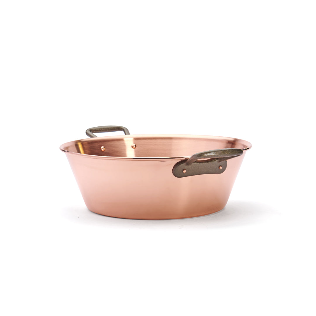 de Buyer - Kupfer-Marmeladentopf mit Gusseisengriffen, Ø 38 cm / 9 L