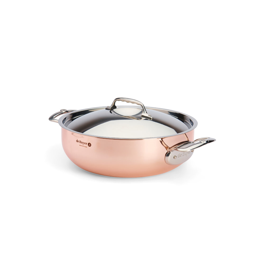de Buyer - PRIMA MATERA Kupfer-Bratentopf mit Deckel, Ø 28 cm