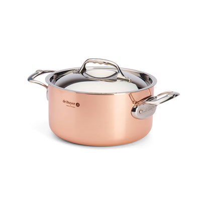 de Buyer - PRIMA MATERA Kupfer-Kochtopf mit Deckel, Ø 20 cm / 3 L