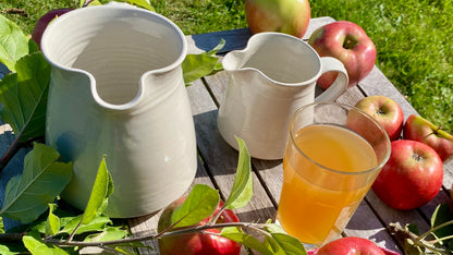 Jug set of 2 wide (small &amp; large) hand-made