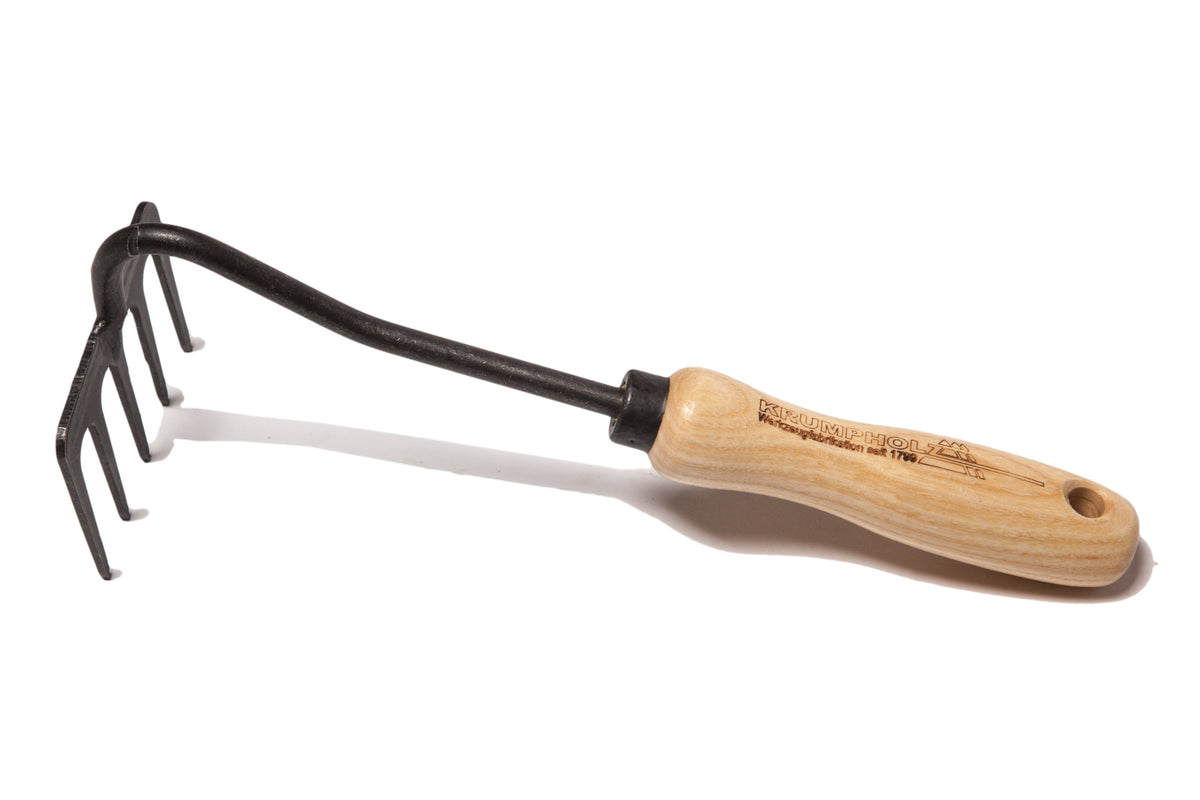 Krumpholz Handharke 5 Zinken Nr. 1449 – mit 14 cm Eschengriff