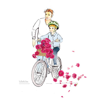 Vater und Sohn - Karte mit Umschlag