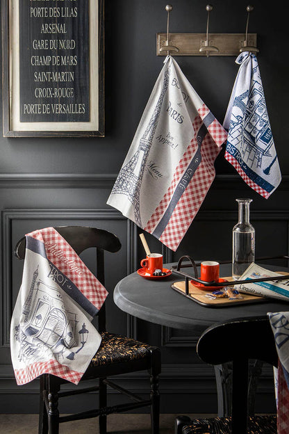 Authentisches Bistro - Jacquard-Geschirrtuch 50x75 aus Baumwolle