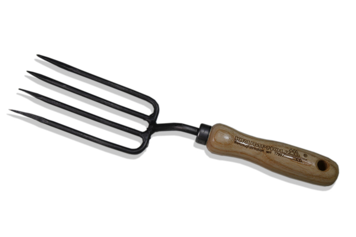 Krumpholz Blumengabel 4 Zinken Nr. 1713 – mit 14 cm Eschengriff