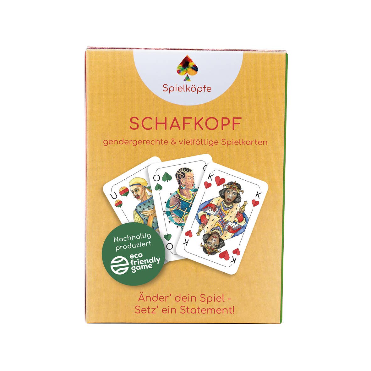 Playing Heads - Schafkopf Playing Cards - German Deck