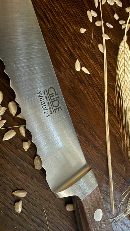 Güde bread knife Alpha walnut (blade length: approx. 21 cm) 