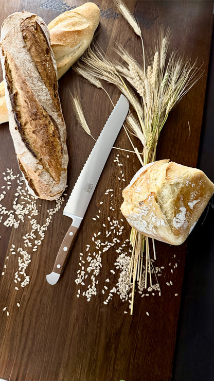 Güde bread knife Alpha walnut (blade length 32 cm)