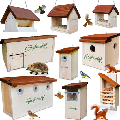ERDENFREUND® Wildbienenhaus mit 4-fach Aufhängung