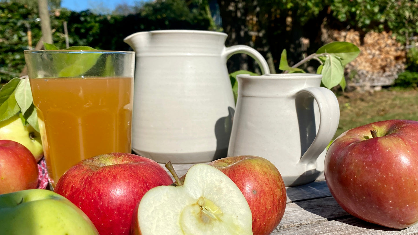 Jug set of 2 wide (small &amp; large) hand-made