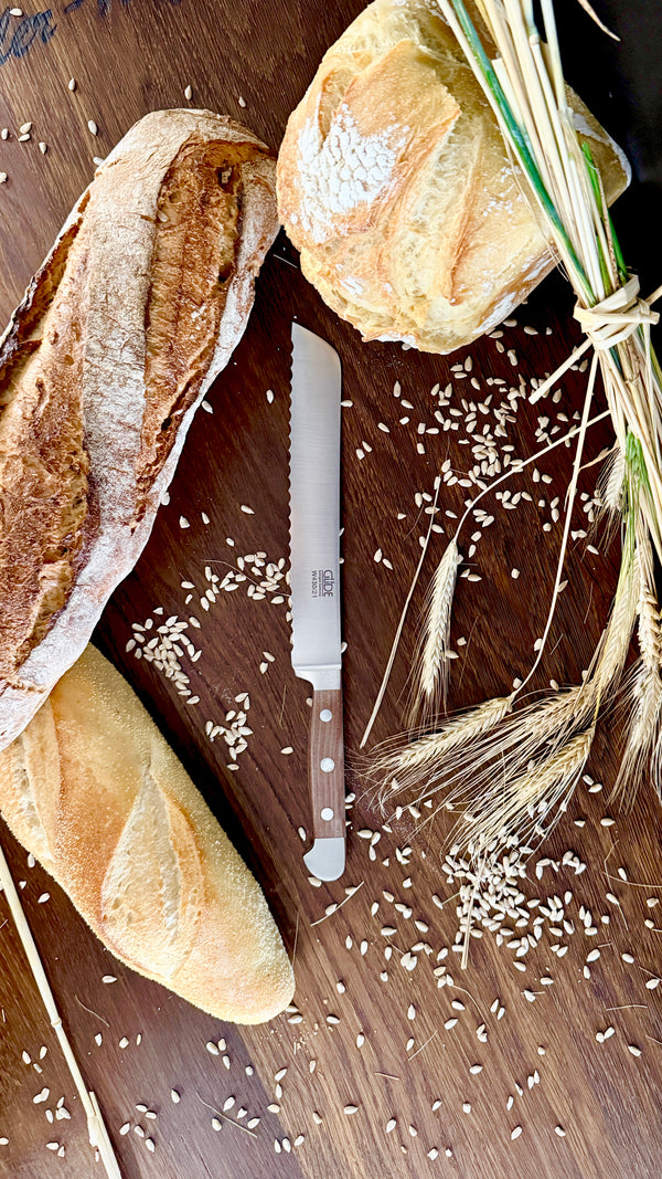Güde bread knife Alpha walnut (blade length: approx. 21 cm) 