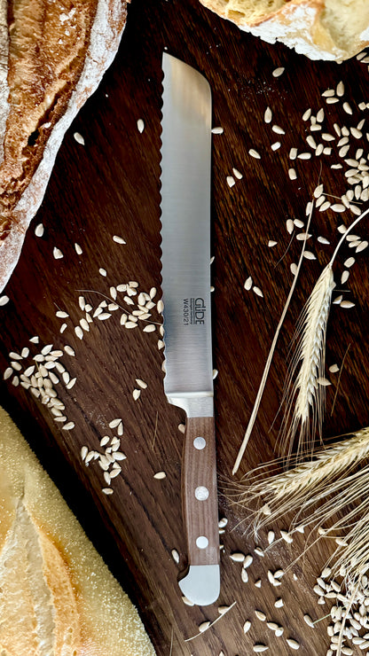 Güde bread knife Alpha walnut (blade length: approx. 21 cm) 