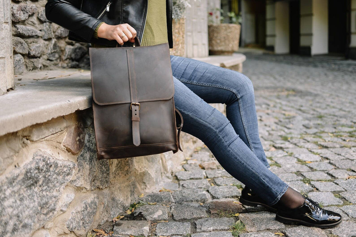 Handgefertigter Lederrucksack Unisex – Pikore