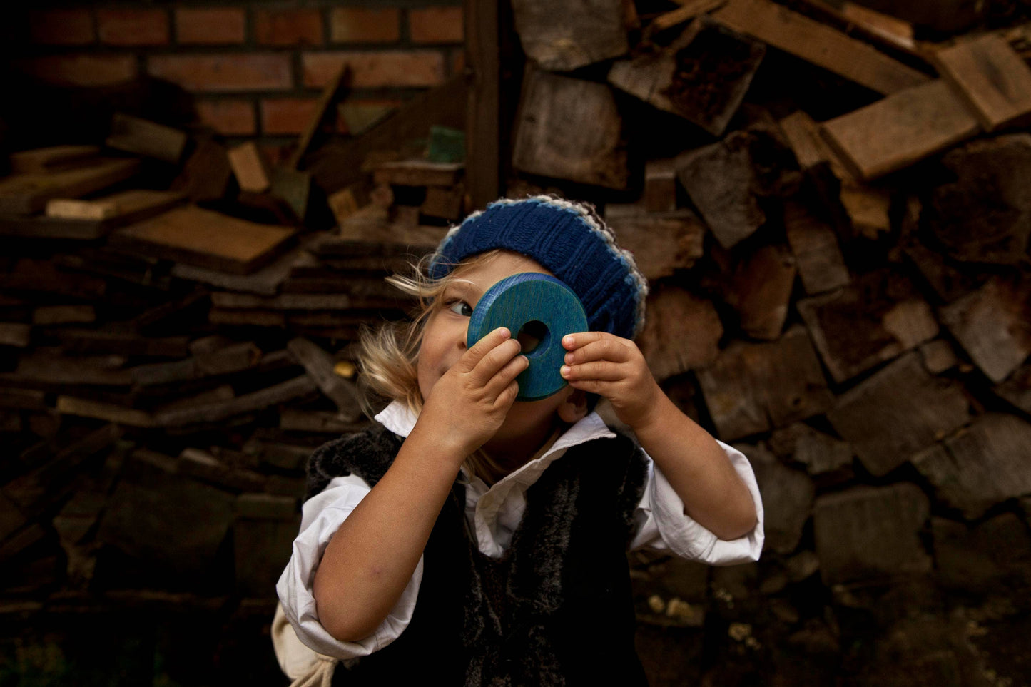 Holzspielzeug Pyramide Regenbogenrunde Stapelspiel