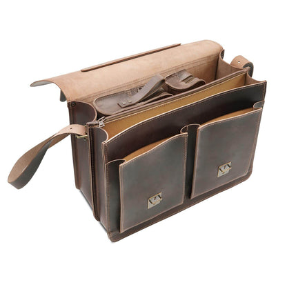 Ledertasche Taschenorganizer aus Leder | Farbe: dunkelbraun